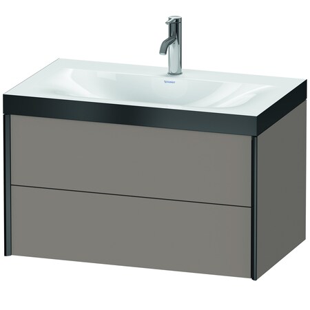Duravit Xviu C-Bonded Set Wall-Mounted Basalt Matt XV4615OB243P